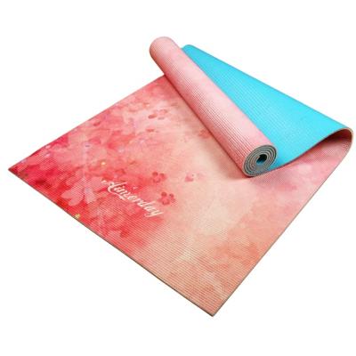 China Durable Comfortable Eco Friendly Custom Printed PU Yoga Mat Strip Non Slip Fitness Yoga Mat PVC Yoga Mat China Supplier for sale