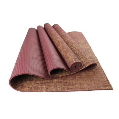 China Durable Comfortable Home Custom Design Eco-Friendly Luxury Yoga Mat PU Gym Jute Yoga Mat Yoga Mat for sale