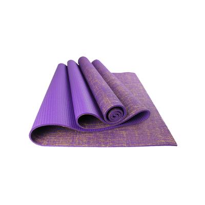 China Amazon Best Seller Durable Comfortable Wholesale Yoga Mat 10mm Organic Fitness Jute Yoga Mat PVC Strip Cork Yoga Mat for sale