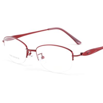 China Fashionable ultra light alloy semi-rim eyeglasses frames simlpe eyeglasses new quality super design for sale