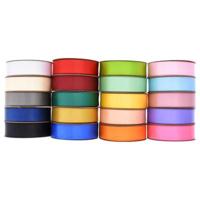 China Changxu (25m/Roll) Wholesale 25mm Satin Ribbon Gifts Sustainable Candy Box Christmas Decoration Diy Wrapping Ribbons Roll Fabric for sale