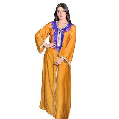 China China Manufacture Simple Professional 100% Polyester Women Maxi Modest Dress For Muslim for sale