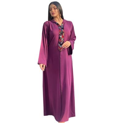 China Quality Viable Washable Women's Simple Guaranteed Maxi Hijab Muslim Dress Long Sleeve for sale