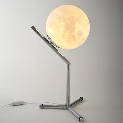 China New-designed outlet 3D printing moon lamp 15cm 18cm with display stand rechargeable battery LED night light for room decoration for sale