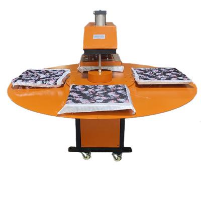 China Custom 2021 Aluminum Four Station Heat Press Machine Pneumatic Hot Stamping Machine Hot Transfer Machine for sale