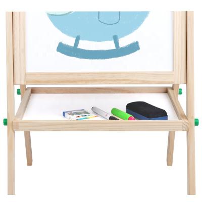 China Children Learning Playing MI Toys Wooden Adjustable Blackboard for Kids Art Magnetic Easel Double Side Drawing for sale