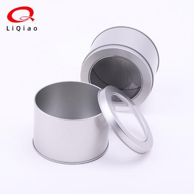 China Recycled Materials Round Iron Empty Box With Lid Candy Cookie Storage Tin Box For Wedding Party Gift for sale