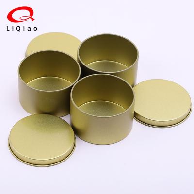 China Recyclable Round Empty Container Cans With Flat Surface Storage Cans Gift Case For Kitchen Office Candles Candy Arts And Crafts for sale