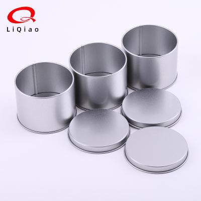 China Recycled Materials Metal Round Tin Case Containers Cookie Tin Box With Lids Flat Decorative Holiday Box for sale