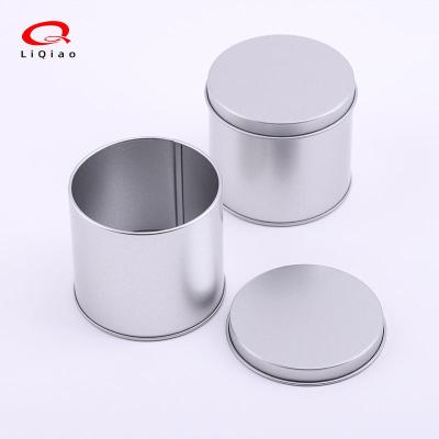 China Food In Candy Stock Mint Round Cookie Tinplate Food Grade Metal Cosmetic Box Packaging Empty Box With Lid Tin Box for sale