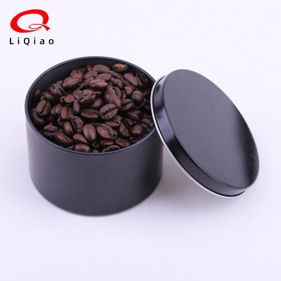 China Gift & Wholesale Coffee Bean Metal Tin Box Round Sealed Craft Tins Storage Containers In Stock Candle Tin Can for sale