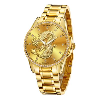 China Chronograph Dragon Men Quartz Watch Luminous Gold Brand Your Own Watches for sale