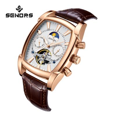 China SENORS Automatic Famous Brand Watch 2021 Date Square Automatic Luxury Watch Cavity Waterproof Mens Fashion Watches SN209 for sale