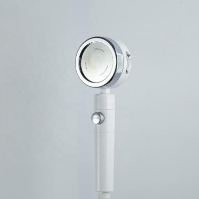 China Without Switch ABS 3 Functions Water Saving High Pressure Hand Shower Head With Button Stop for sale