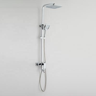 China With Diverter Wall Mount Rainfall Shower Set Panel Single Handle Bathroom Mixer Tap Hot Cold Shower System for sale