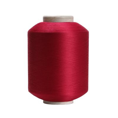 China SCY Eco-friendly Batch Color Coated Yarn 2075 Custom Spandex Covered Yarn 3075 4075 Regular Red Knitting Yarn for sale