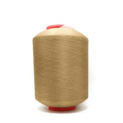 China Eco-friendly SCY batch color coated yarn custom yarn 2075 regularKhaki 3075 4075 knitting spandex covered yarn for sale