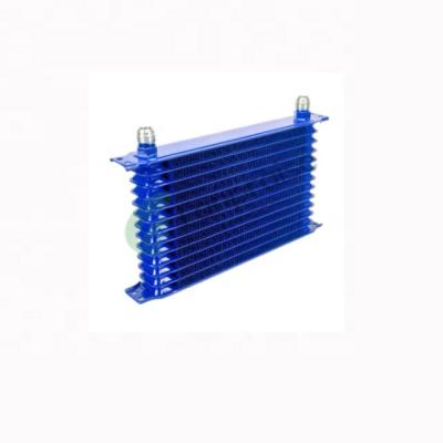 China AN10 Universal Aluminum Transmission Vehicle Engine Trust Style For Japanese Car Oil Cooler Kit 13Row Blue for sale