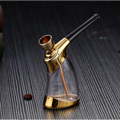 China Popular Shisha Water Filter Aluminum+glass Base Mini Hookah Filter Water Pipe Tobacco Cigarette Smoking Pipe for sale