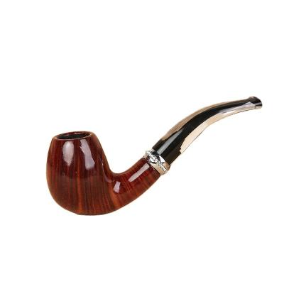 China Tobacco Pipe Of Rose Wood Pipe Diamond Ring Exquisite Fashion Rose Mouth Transparent Tip Tobacco Pipe for sale