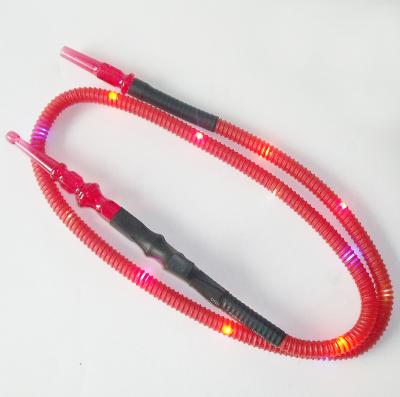 China Wholesale High Quality PVC +Acrylic Hookah Accessories LED Light PVC Hookah Hose With Acrylic Handle for sale