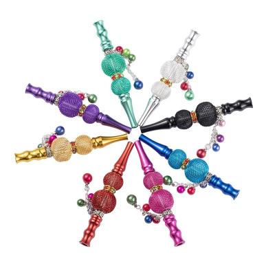 China Aluminum Beads Pendant Aluminum Hookahs Say Tricks Cigarette Holder Shisha Pipe Accessories Creative Lipstick Gift for sale