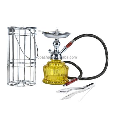 China Wholesale Acrylic Glass Bottle Aluminum Shisha Cage Hookah Cage Good Quality Maya Mini Hookah With Cage for sale