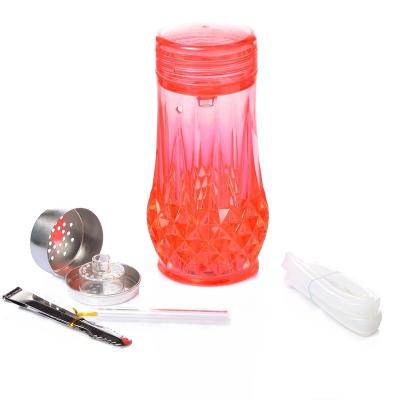 China Wholesale hot sale acrylic shisha cheap portable mini hookah crystal cups with LED for recreation2 for sale