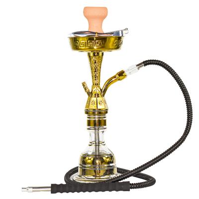 China Good quality zinc alloy +glass shisha egyptian hookah for relaxation small size egyptian hookah for sale