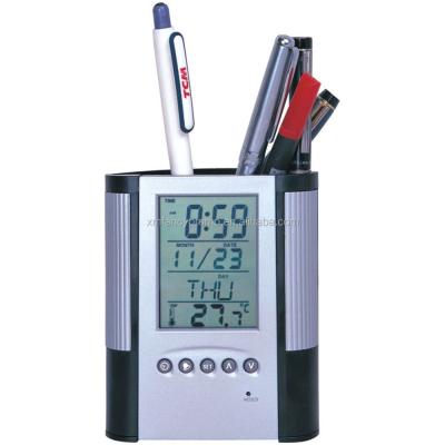 China BRIEF Digital LCD Alarm Clock With Calendar And Pen Holder for sale