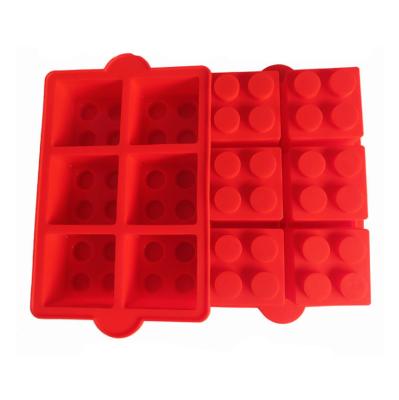 China Disposable Custom Logo Cake Mold Baking Chocolate Mold Silicone Molds Building Blocks for sale