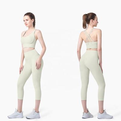 China New Breathable High Quality Yoga Fitness Women Sports Fitness Clothing Sportswear 2 Pieces Yoga Activewear for sale