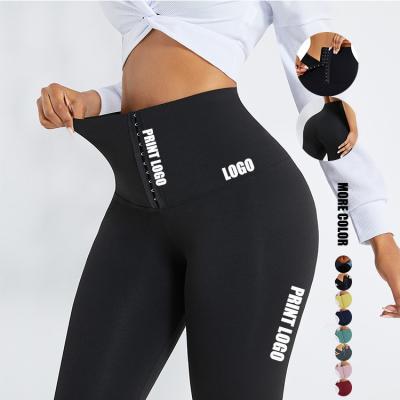 China Lover-Beauty Breathable High Waist Wide Waistband Elastic Seamless Sports Yoga Pants Gaiters Sportswear for sale