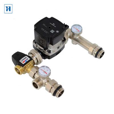 China H1003 Water Heater Hot Water Mixer Tempering Mixing Valve Thermostatic Mixing Valve For Wet Floor Heating for sale