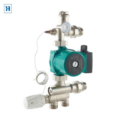 China H1002 water heater valve ufh brass copper thermo hydronic mixing valve for sale