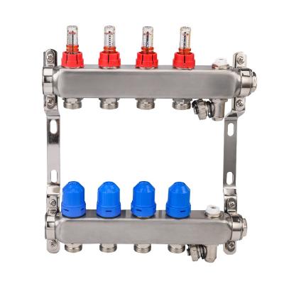 China Modern H2005 Series 2-12 Ways Water Supply Stainless Steel Floor Heating Manifold for sale