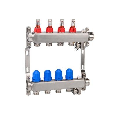 China Modern Stainless Steel Warm Water Floor Manifold Collector For Underfloor Heating Systems for sale