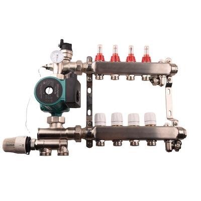 China Modern ufh underfloor heating manifold heating manifold with mixing valve and pump for sale