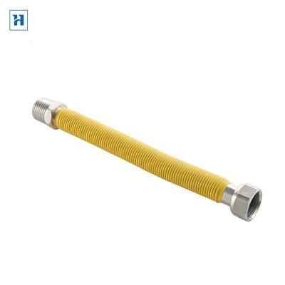 China Corrugated Stainless Steel 304 Stainless Steel Hot Water Connector Metal Pipe Meter Gas Hose PVC Gas Supply Line for sale