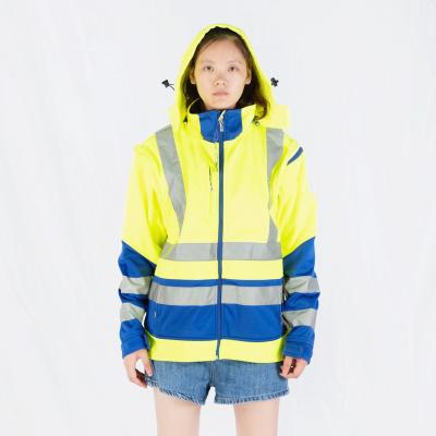 China Water Render Hi Strength Safety Yellow Cheap Workwear Safety Construction Reflector Resistant Reflective Jacket for sale