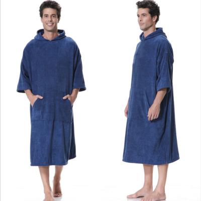 China Sustainable Beach Towel Poncho Surf Changing Swim Robe With Hood for sale