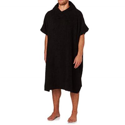 China Sustainable Wholesale Custom Plush Cotton Hooded Terry Robes With Embroidery Bathrobes With Hood For Man for sale