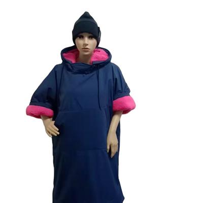 China Viable Outer Changing Robe Waterproof Coat Surf Robe With Fleece Lining Inner Adult For Dry Changing Robe for sale