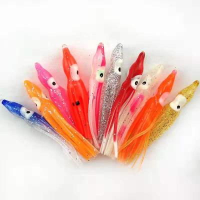 China Easy-Fishing Octopus Lure Artificial Seawater OEM Squid Beautiful Fishing Lure Plastic Bait for sale