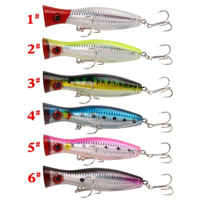 China Factory price 3D vivid fish action eyes swimming snap lure 125mm 40 gram 6 colors hard plastic topwater fishing lure for sale