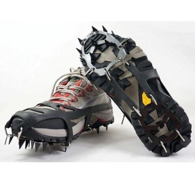 China Waterproof Outdoor 18 Teeth Anti-Skid Claws Shoes Anti-Skid Ice Cleat Grip Covers Snow Claws Ice Gripper for sale