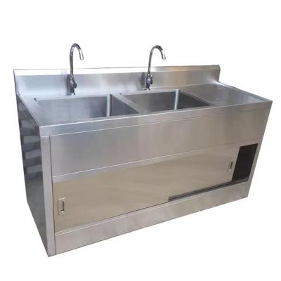 China Modern Stainless Steel Hospital Medical Sink With Sensor Foot Operated Washbasin For Hospital Clean Room Sink for sale