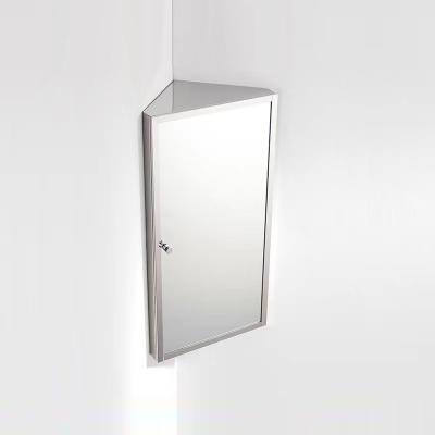 China Modern Waterproof Stainless Steel Bathroom Corner Cabinet Mirror Cabinet Modern Bathroom Furniture for sale