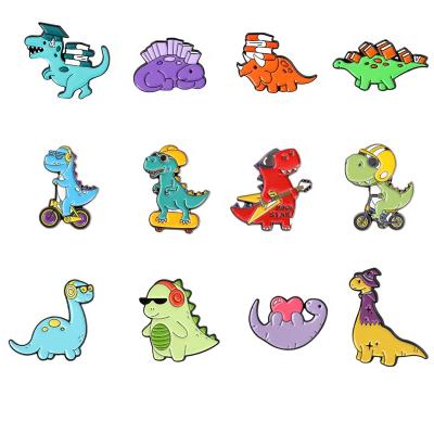 China New Europe Children's Cute Cartoon Dinosaur Animals Pins for sale