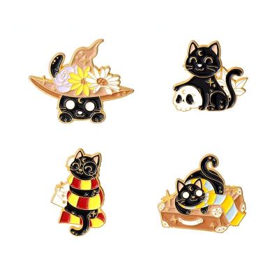 China Europe Halloween Pins Cartoon Anime New Gryffindor Witch Badge Magic Black Brooch For Witch Wizard Gift Enamel Pin for sale